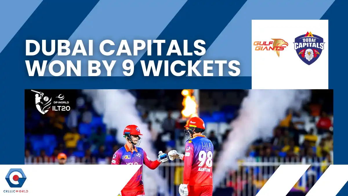 ILT20 2024 Qualifier 2 Match Review Dubai Capitals Dominate Crush Gulf Giants with Commanding Performance