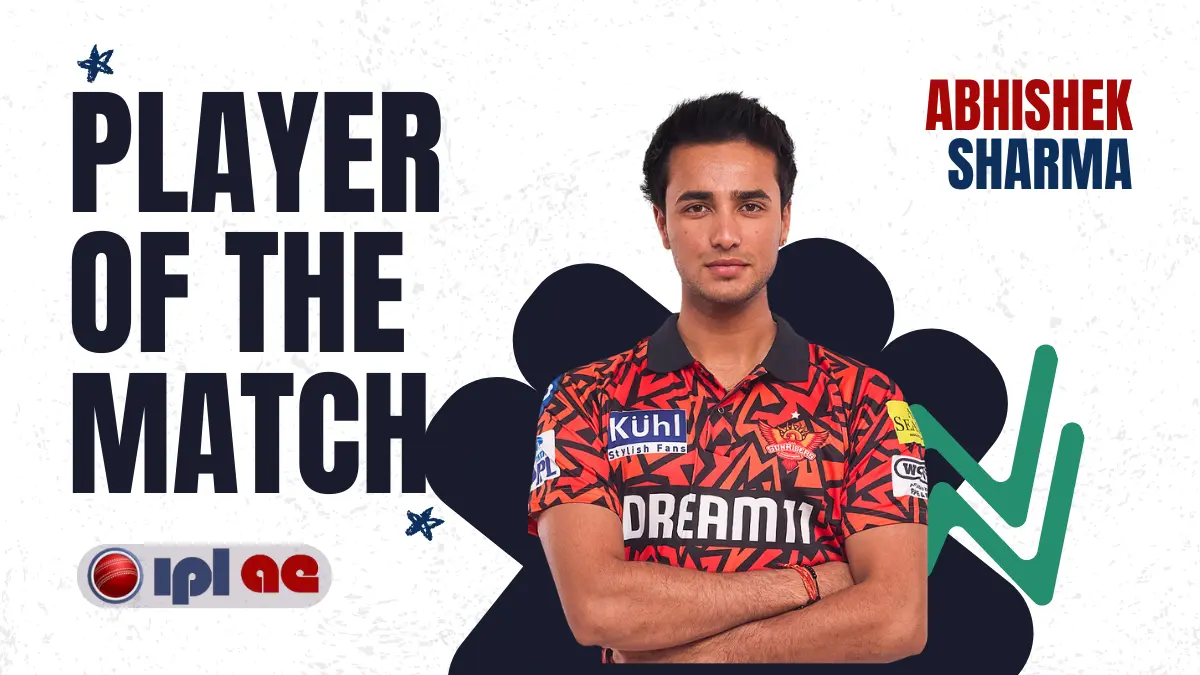 Player of the Match Abhishek Sharma (SRH)